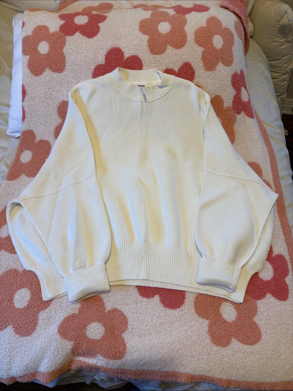 Free People Balloon Oversized Crewneck Sweater